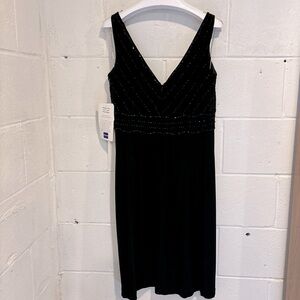 Jones Wear black sequin sleeveless midi dress